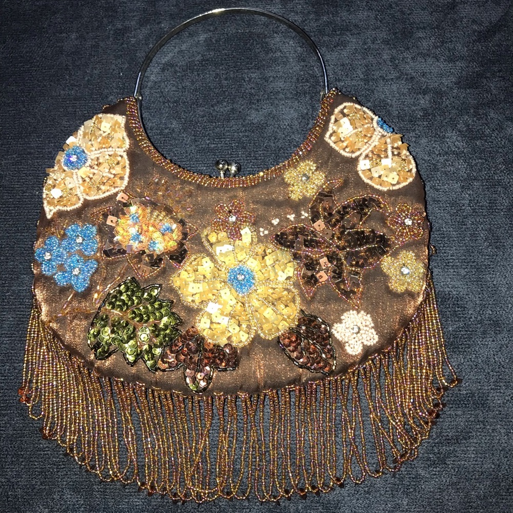 Vintage bangle hoop-style wristlet purse